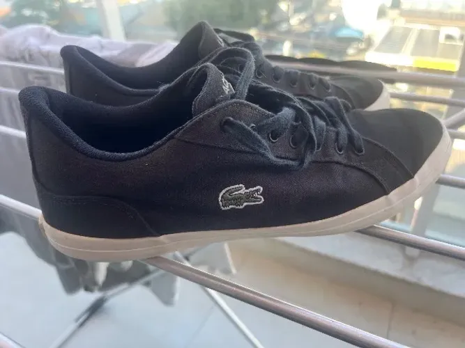 Tênis Lacoste Lerond Preto Tecido Nº 40 Original - Excelente Estado