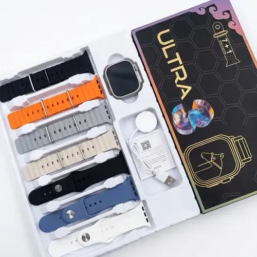 Smartwatch Ultra 3 Big 2.06" - 7 Pulseiras