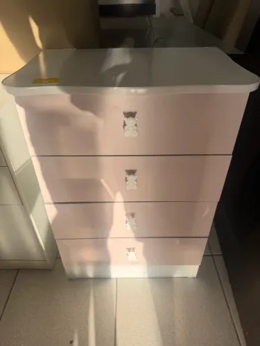 Cômoda Infantil Branca e Rosa Nova Linda! Peça Única! Oportunidade!