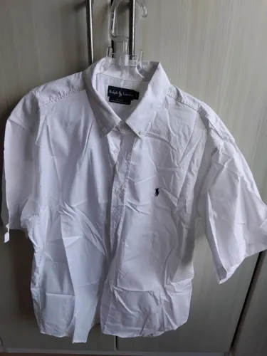 Camisa masculina tamanho L algodão. Branca ou preta