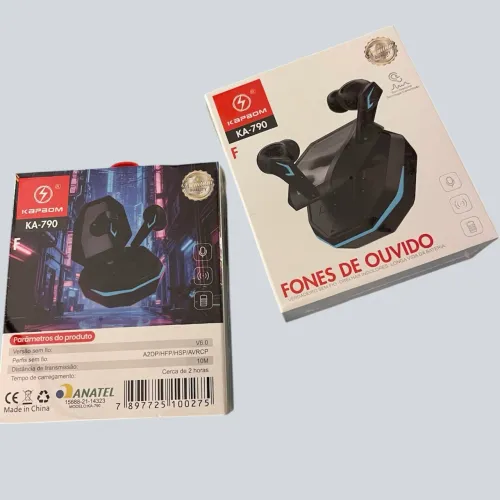 Fone de Ouvido Bluetooth Gamer KAPBOM KA-790 Sem Fio V6.0 Som Direcional Anatel