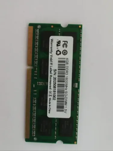 Memória RAM Not 4gb ddr3 1,5v 1600 Mhz genérico (novo) atendimento diferenciado