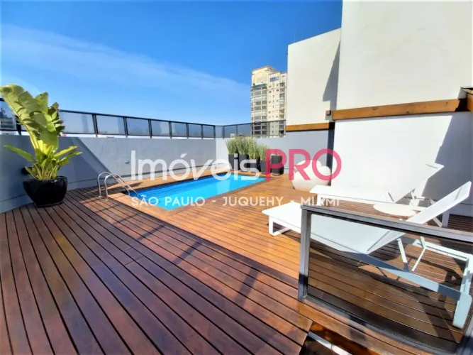 COBERTURA EM MOEMA , FORA DE ROTA, REFORMADA , COM PISCINA E ESPAÇO GOURMET- VISTA 360º- 5