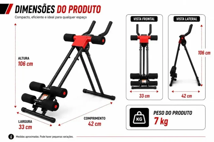 Aparelho Para Exercício Abdominal Dobrável 4 Níveis Fitness seminovo  R$150.00