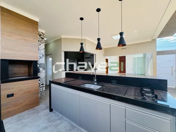 CASA PARA LOCAÇÃO EM CONDOMÍNIO FECHADO  SOFISTICAÇÃO, CONFORTO E ÁREA GOURMET COMPLETA