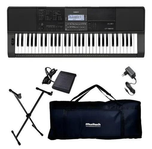 Teclado Casio Ct X800+fonte+bag+suporte'x'+pedal Sustain