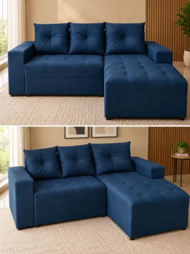 SOFÁ MADREZINHO COM CHAISE | PRONTA ENTREGA + FRETE GRÁTIS!