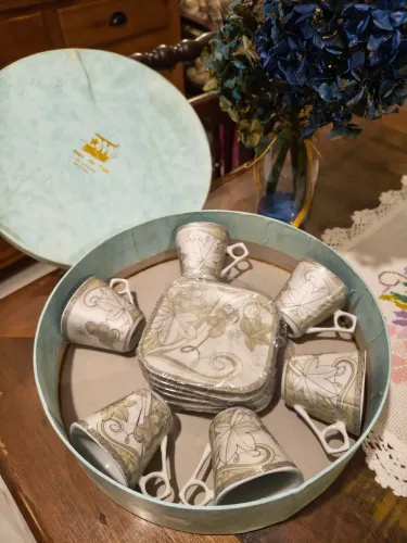 Jogo Café Porcelana DM Brasil Vintage com caixa original