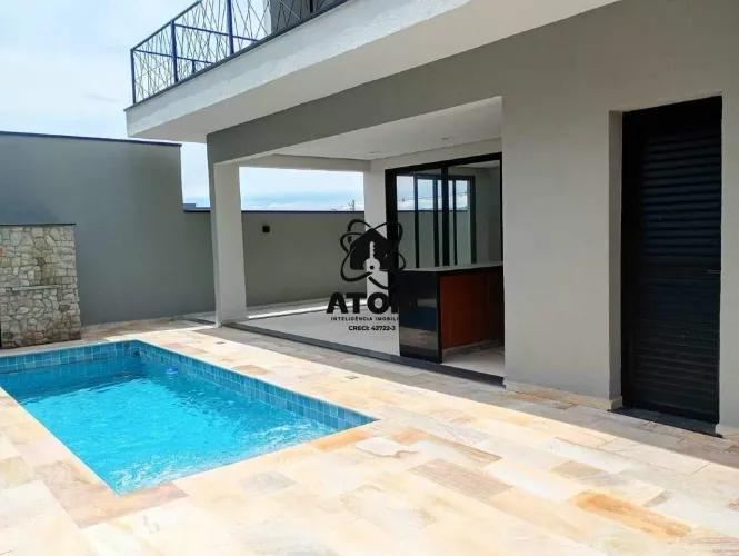 Sobrado com piscina de alto padrão á venda no Condomínio Cataguá Way - Taubaté