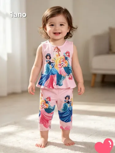 CONJUNTO MENINA 1 ANO PRINCESAS