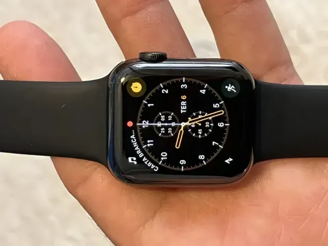 Apple Watch S5 (LTE - 4G) 40mm aço + 3 pulseiras