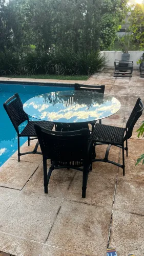Conjunto de Jantar Mesa e Cadeira Corda Náutica