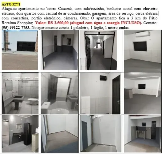 Aluguel de apartamento no Bairro Cauamé
