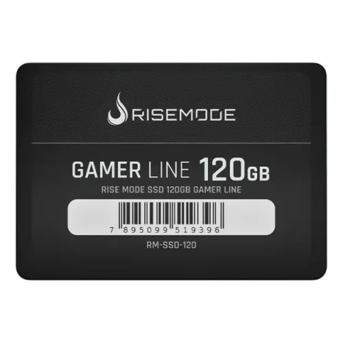 SSD Rise Mode Gamer Line, 120GB, SATA III, Leitura: 530MB/s, Gravação: 520MB/s, Preto - RM