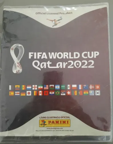 Álbum da copa 2022 completo com capa protetora