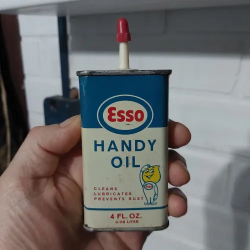 Antiga lata óleo Esso Gotinha anos 60 não Esso Shell Texaco Sunoco Mobil Atlantic 