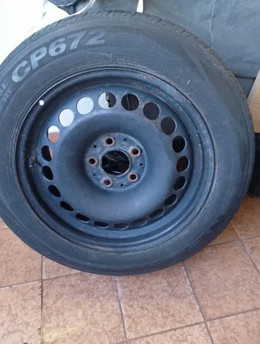 Estepe roda de ferro R16 Pneu 205/60/16 bom