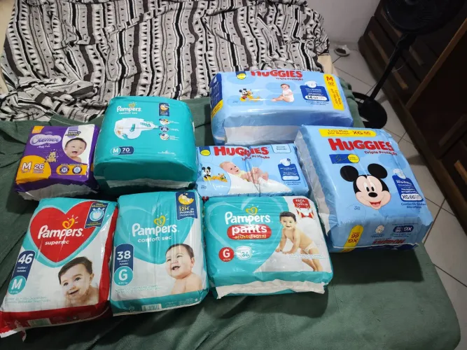 Fraldas novas vários tamanhos 