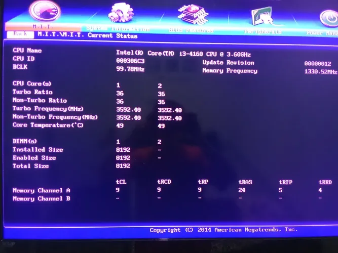 Pc core i3 4160 8Gb ram