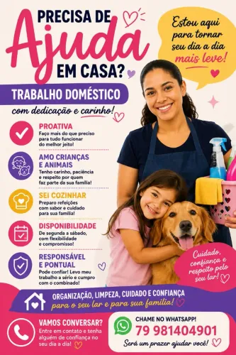 Serviços domésticos e babá 