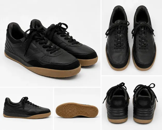 tênis zara preto, solado marrom
