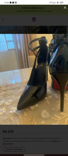VENDO SCARPIN PRETO EM VERNIZ FEMININO