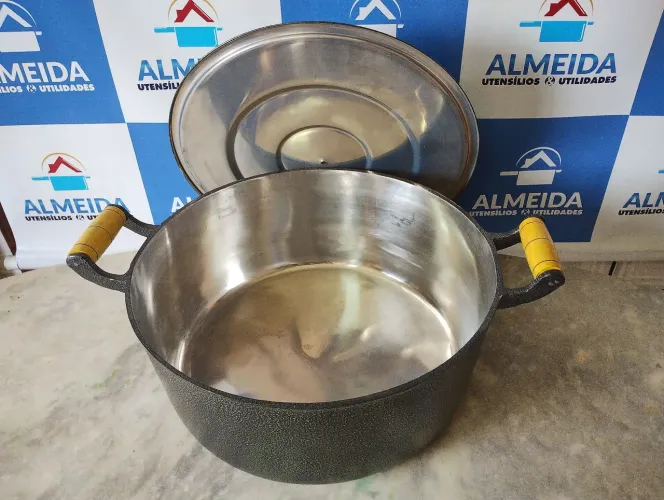 Promoção de panela de alumínio batido preta craqueada N40 avulsa 
