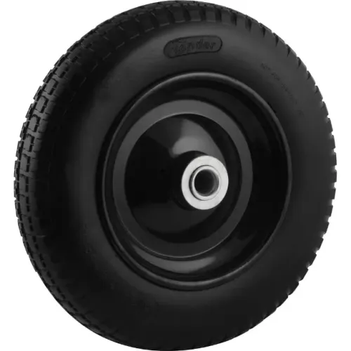 Roda completa com pneu maciço aro 8", furo de 1", capacidade 100 kg, VONDER 