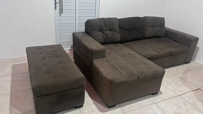 Sofá com puff
