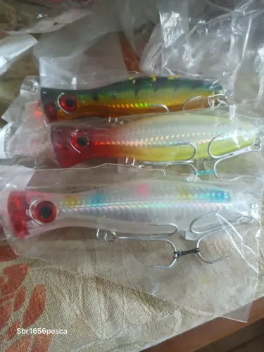 Isca de pesca artificial popper 120mm unitario