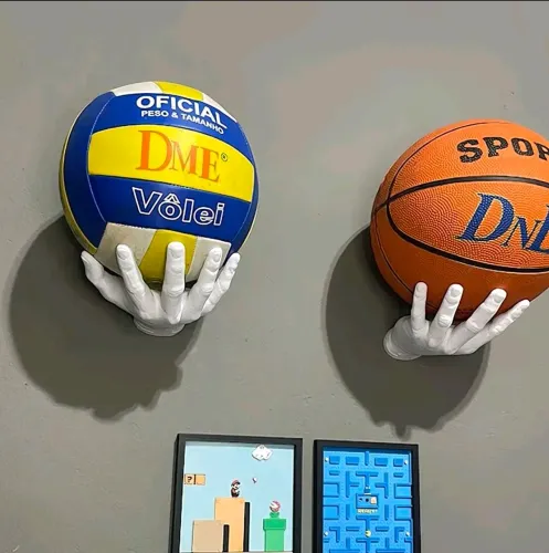 Suporte de Mão de parede Bola de Futebol - Vôlei - Basquete - Futebol