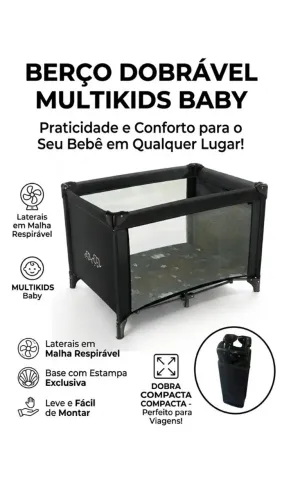 Quadrado berço portátil multikids