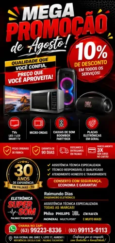 CONSERTAR SUA BOOMBOX PARTYBOX TVS MICRO-ONDAS CAIXA DE SOM