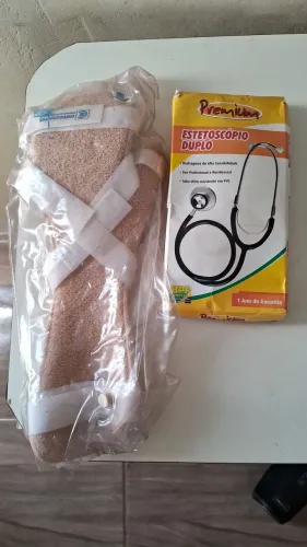 Estetoscópio duplo,Tala de pvc punho mao dedos esquerda
