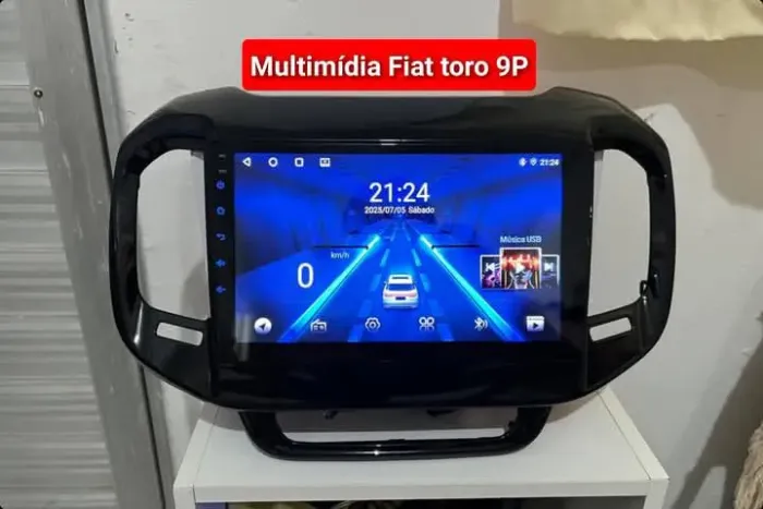 Multimídia 9P Fiat Toro Android 3ram 32g carplay YouTube wifi Waze Netflix bluetooth