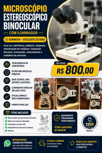 Microscópio binocular