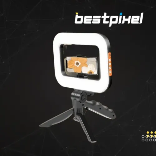 Ring Light Profissional RGB com Tripé e Controle Bluetooth para Celular