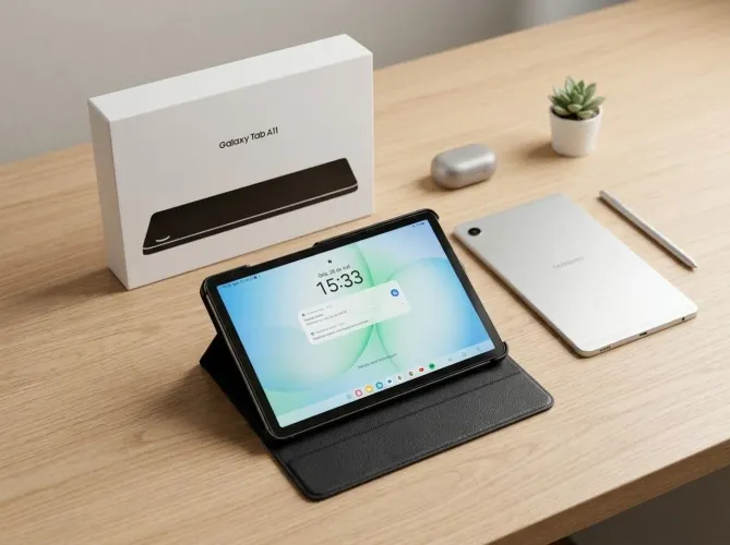 Samsung Galaxy Tab A11 Prata + Capa Proteção + Caixa Original