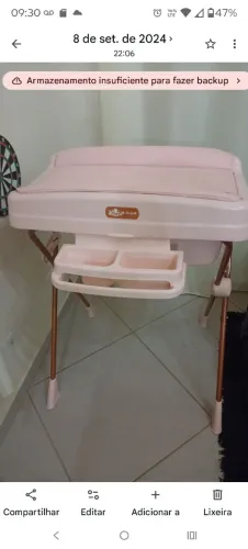 Banheira Burigotto com suporte e trocador 