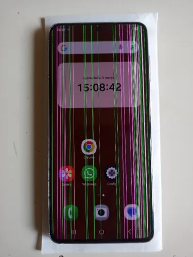 VENDO CELULAR GALAXY S21 5G MODELO SM-G991B-DS TELA COM DEFEITO
