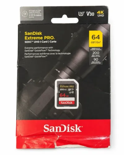Cartão de Memória SanDisk Extreme PRO 64GB - Open Box