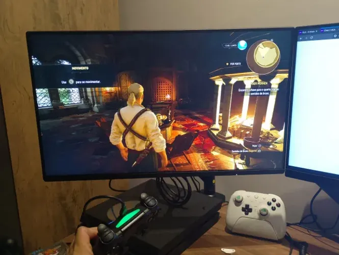 Playstation 4 Completo na Caixa PERFEITO (Serial Batendo) + 2 Controles