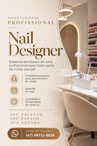 Vaga para Nail designer Bucarein/joinville