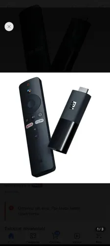 Xiaomi Mi Tv Stick 4k 2gb Ram Canais Stream Controle Por Voz