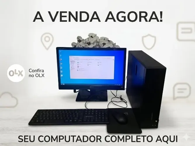 Cpu Completa Slim Core i5 Monitor 20 Polegadas