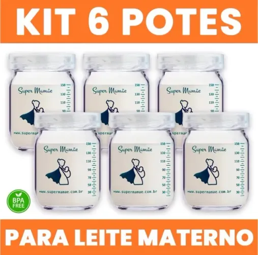 Potinhos de vidro - armazenar leite materno