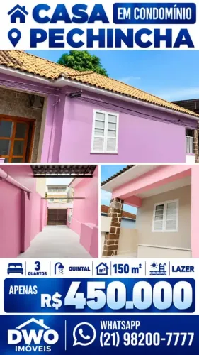 Imóvel para venda tem 150 metros quadrados com 3 quartos em Pechincha - Rio de Janeiro - R