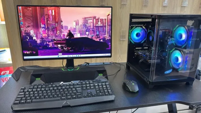 PC Gamer Completo | Asus 24" | Ryzen 8400F | RX6600 8GB | 16 GB DDR5 | SSD 500GB | Wi-Fi 
