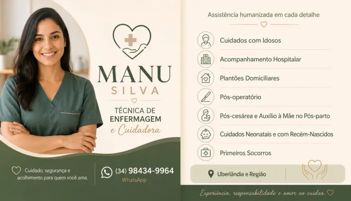 Técnica de Enfermagem | Cuidadora Domiciliar e Hospitalar