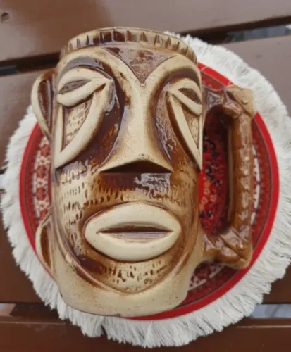 Caneca antiga em cerâmica São Joaquim louça antiga